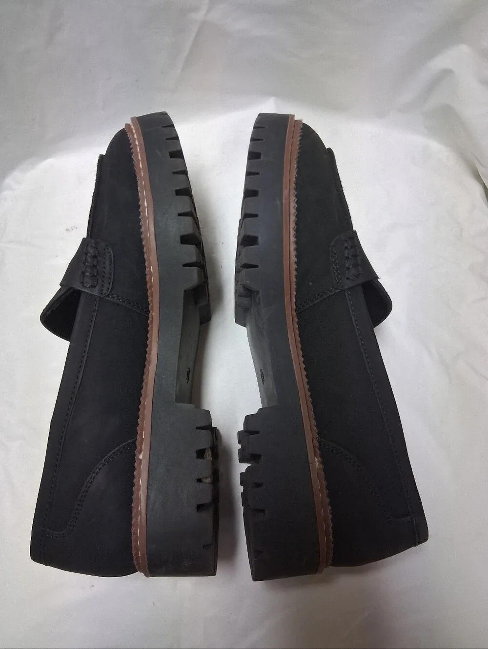 Maurices Women's Black Penny Loafers with Lug Sole Size 9 Preowned